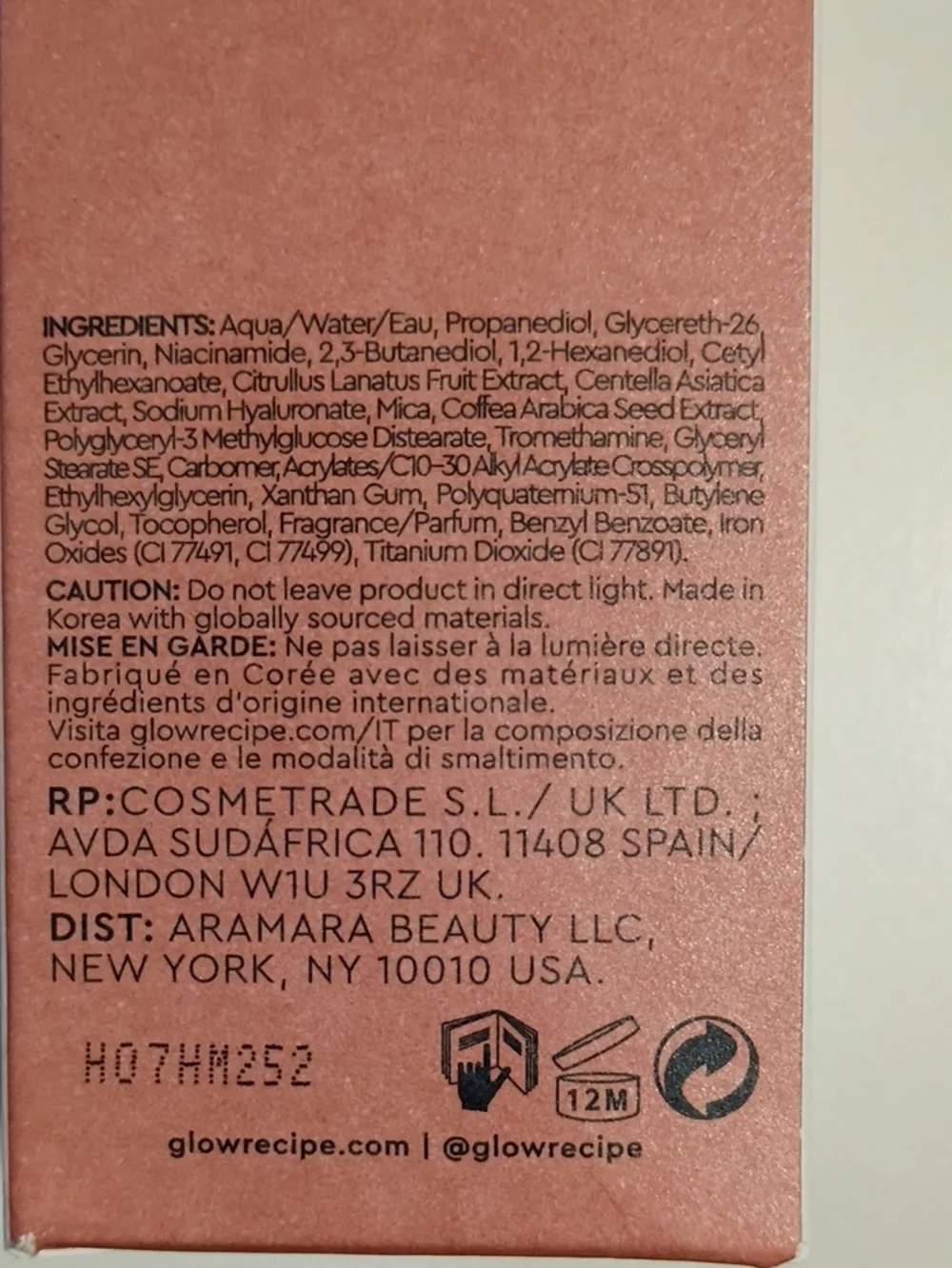 Glow Recipe Watermelon Glow Niacinamide Hue Drops Tinted Serum